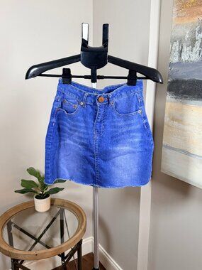 No Boundaries Denim Mini Skirt – Size S/M (Mid Rise)